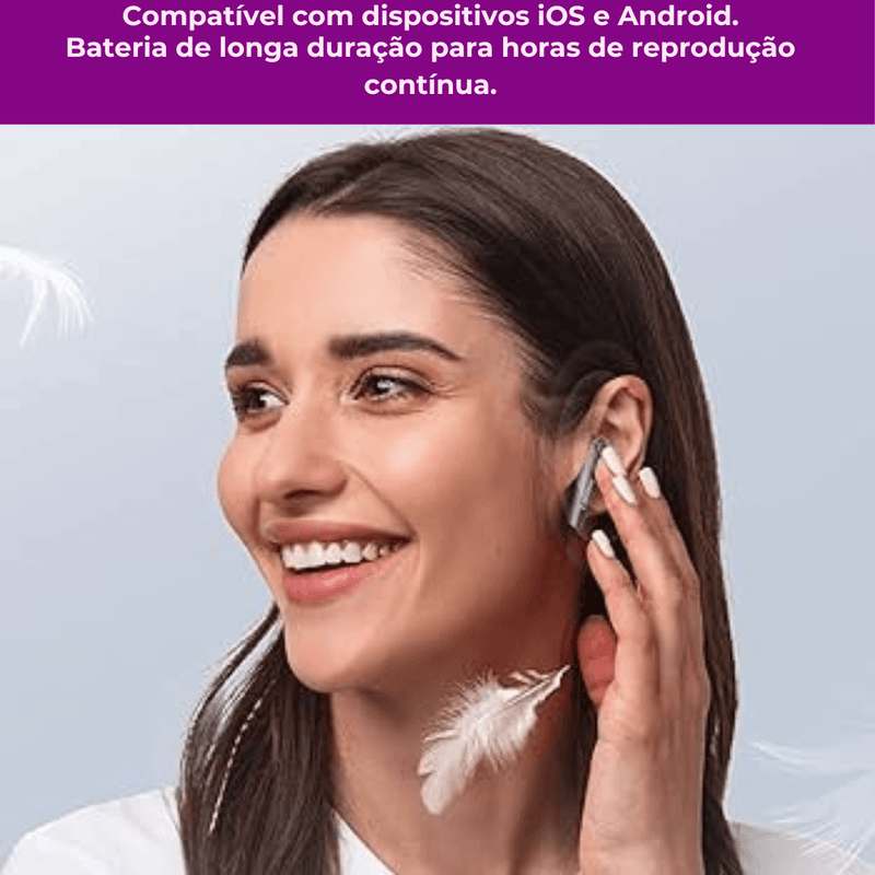 Fone de Ouvido Bluetooth Premium - Wave Pro - Vitrine da Mulher